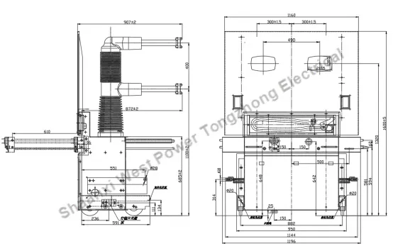 VTZ-405 indoor fast vacuum circuit breaker drawing VTZ-405 indoor fast vacuum circuit breaker drawing